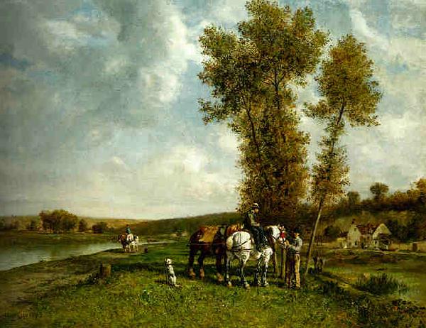 Pierre-Jacques Cazes Ecole de Barbizon oil painting picture